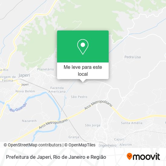Prefeitura de Japeri mapa