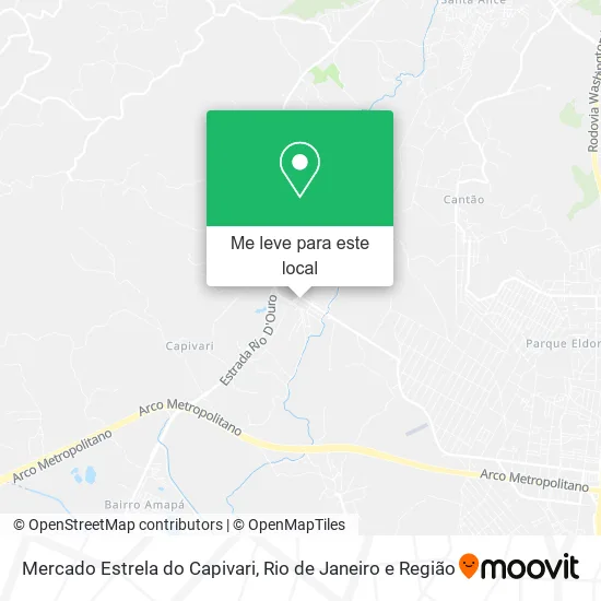 Mercado Estrela do Capivari mapa