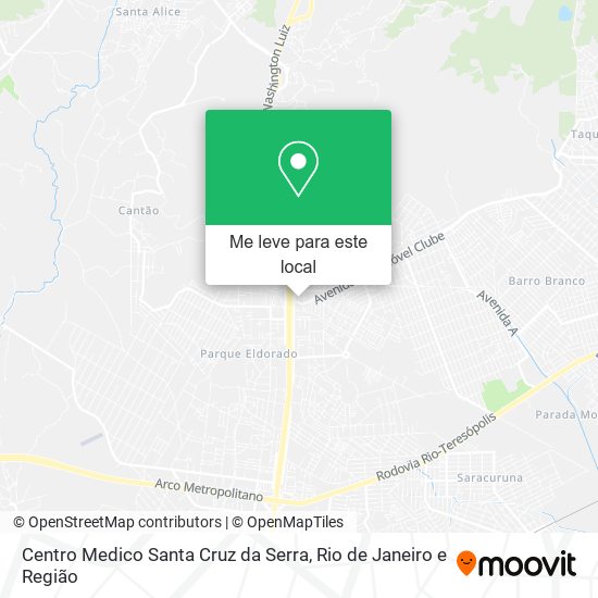 Centro Medico Santa Cruz da Serra mapa