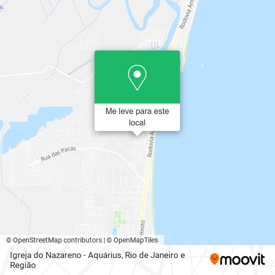 Igreja do Nazareno - Aquárius mapa