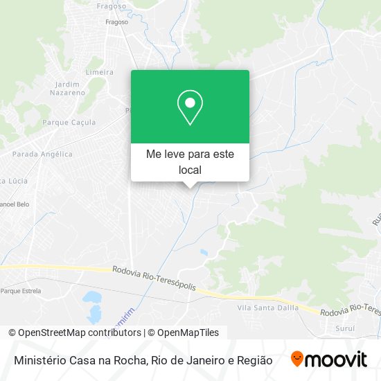 Ministério Casa na Rocha mapa