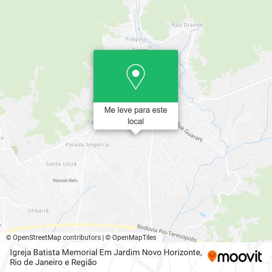 Igreja Batista Memorial Em Jardim Novo Horizonte mapa