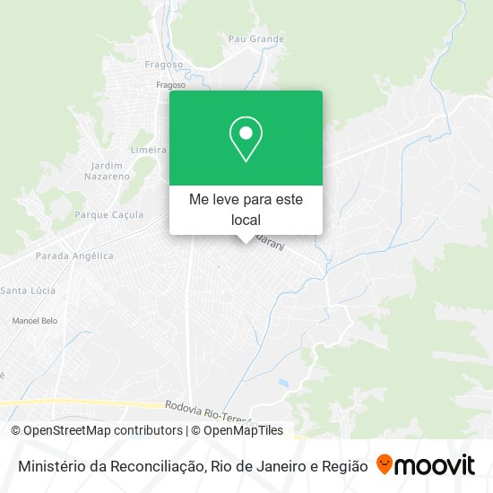 Ministério da Reconciliação mapa