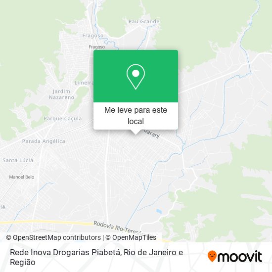 Rede Inova Drogarias Piabetá mapa