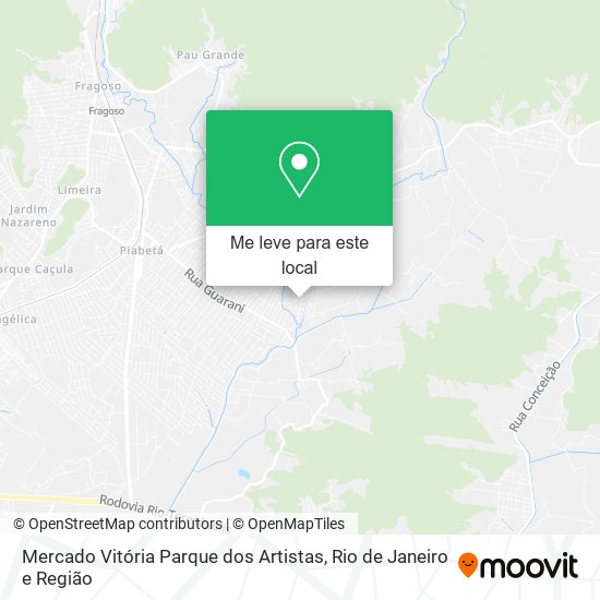Mercado Vitória Parque dos Artistas mapa