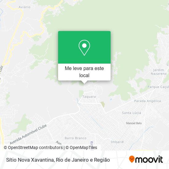 Sítio Nova Xavantina mapa