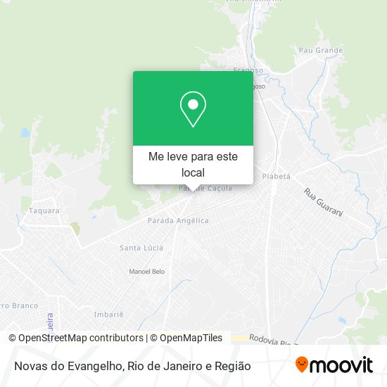 Novas do Evangelho mapa