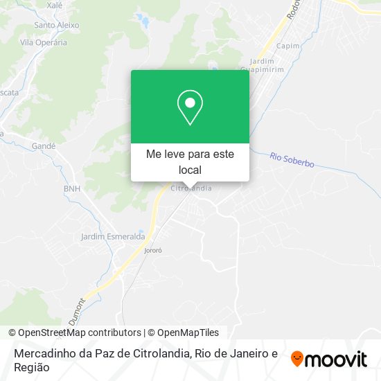 Mercadinho da Paz de Citrolandia mapa