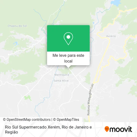 Rio Sul Supermercado Xerém mapa