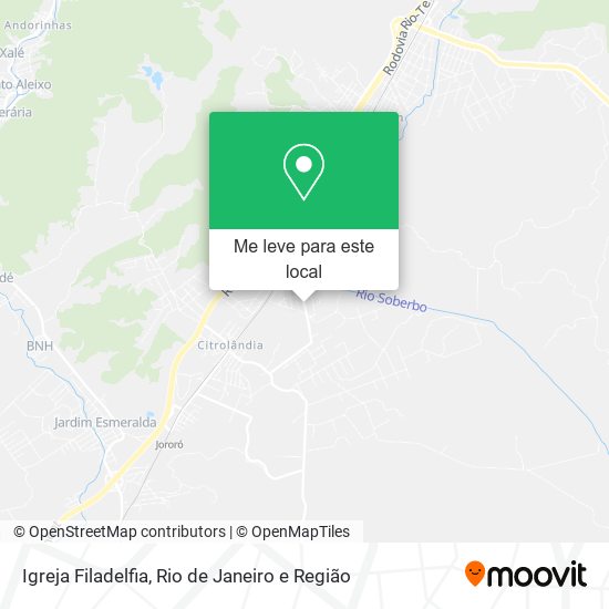 Igreja Filadelfia mapa