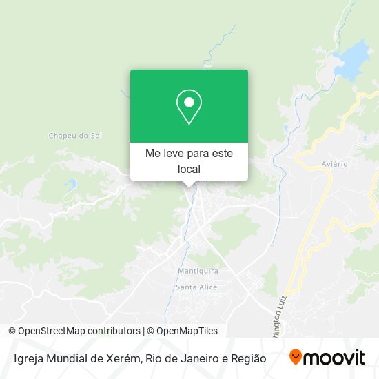 Igreja Mundial de Xerém mapa