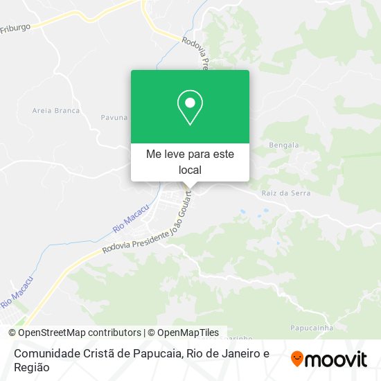 Comunidade Cristã de Papucaia mapa