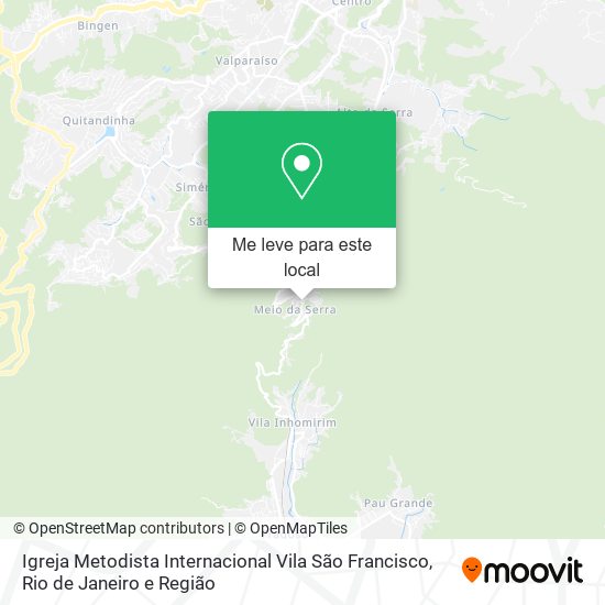 Igreja Metodista Internacional Vila São Francisco mapa