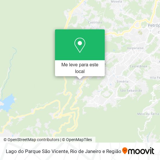 Lago do Parque São Vicente mapa