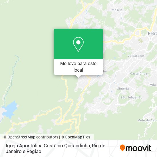 Igreja Apostólica Cristã no Quitandinha mapa
