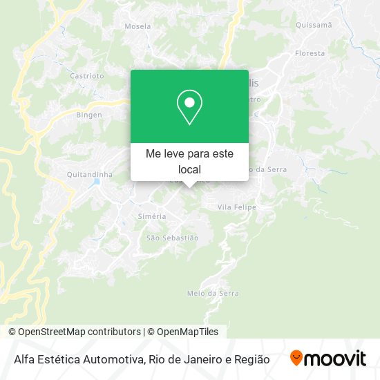 Alfa Estética Automotiva mapa