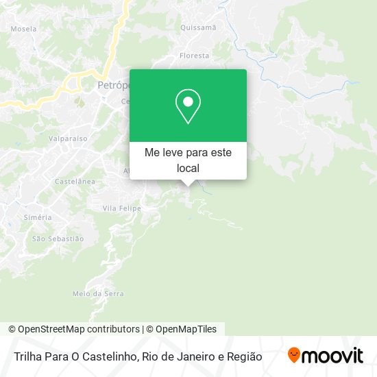 Trilha Para O Castelinho mapa