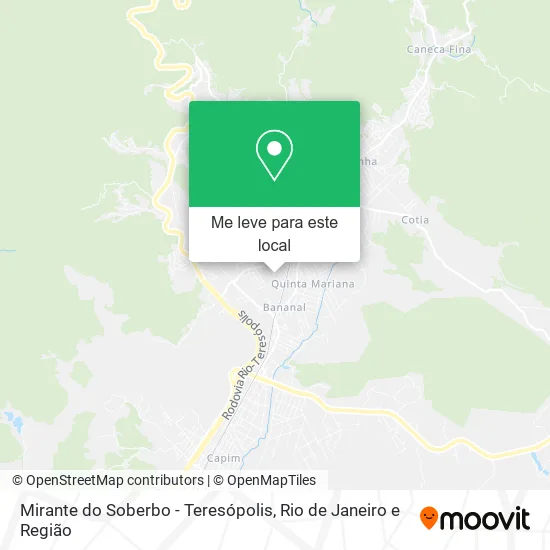Mirante do Soberbo - Teresópolis mapa