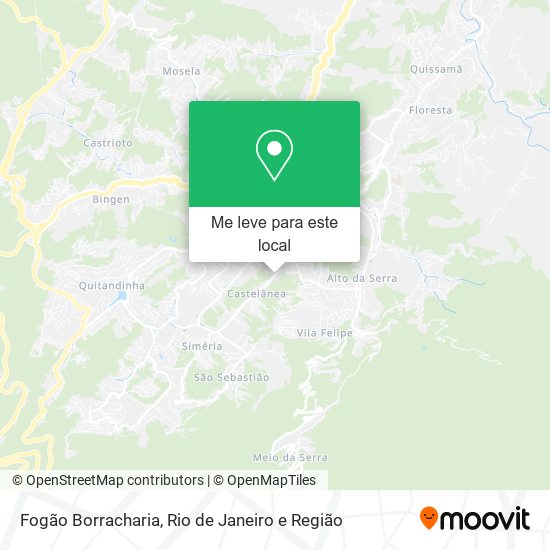 Fogão Borracharia mapa