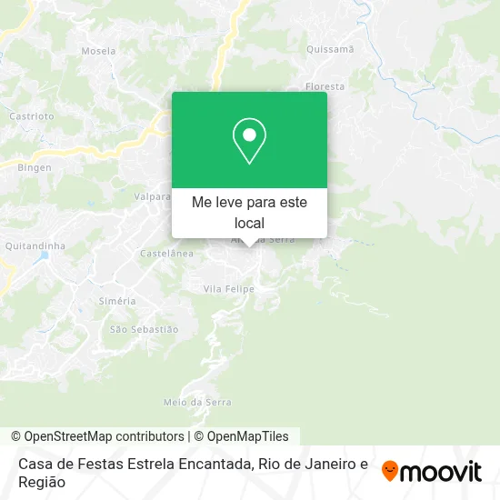 Casa de Festas Estrela Encantada mapa