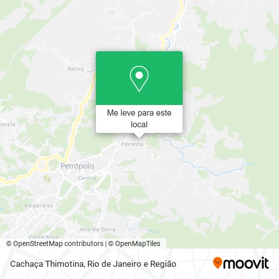 Cachaça Thimotina mapa