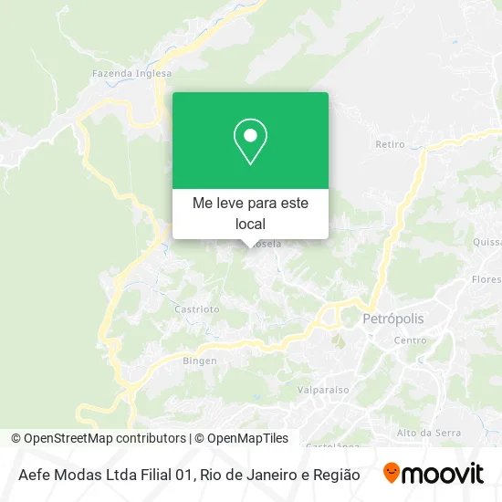 Aefe Modas Ltda Filial 01 mapa
