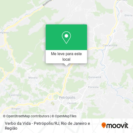 Verbo da Vida - Petrópolis/RJ mapa