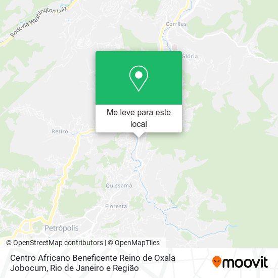 Centro Africano Beneficente Reino de Oxala Jobocum mapa