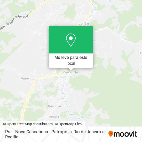 Psf - Nova Cascatinha - Petrópolis mapa