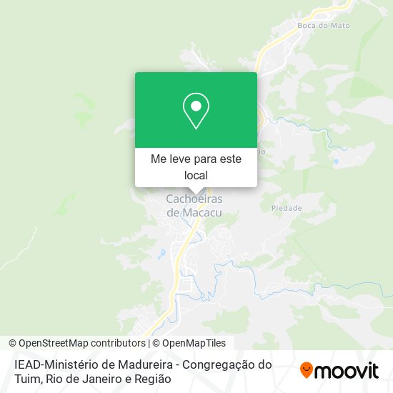 IEAD-Ministério de Madureira - Congregação do Tuim mapa