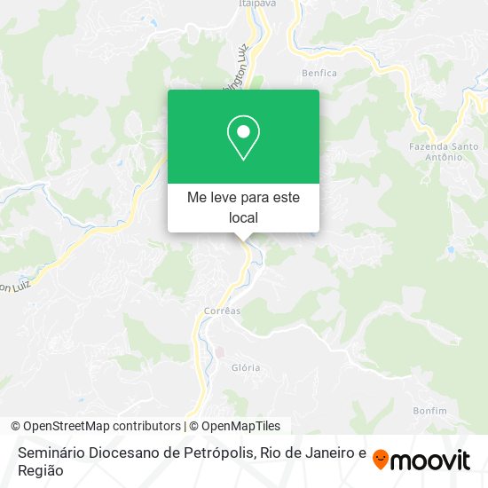 Seminário Diocesano de Petrópolis mapa
