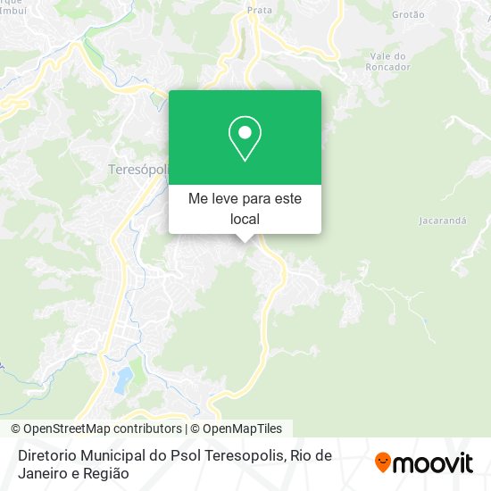 Diretorio Municipal do Psol Teresopolis mapa