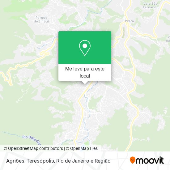 Agriões, Teresópolis mapa