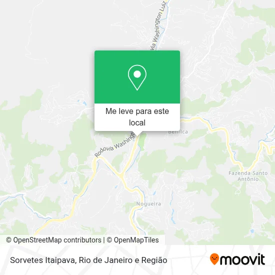 Sorvetes Itaipava mapa