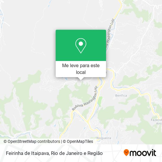 Feirinha de Itaipava mapa