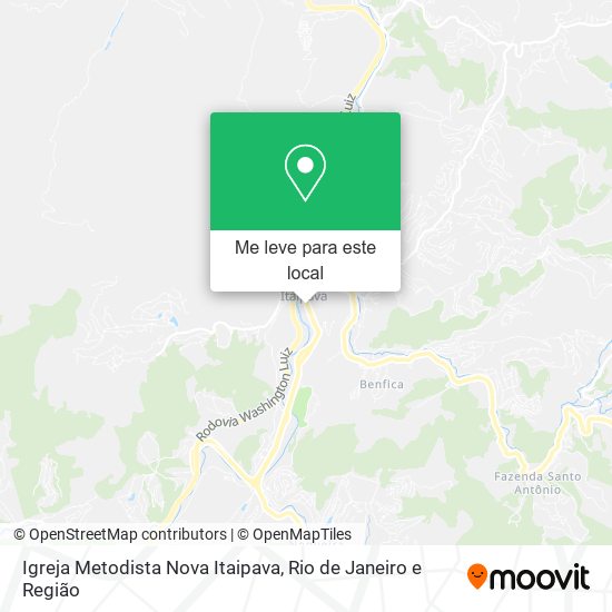 Igreja Metodista Nova Itaipava mapa