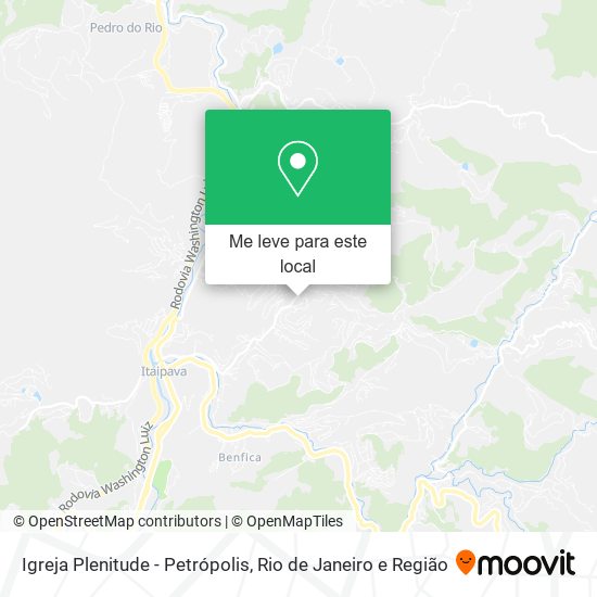 Igreja Plenitude - Petrópolis mapa
