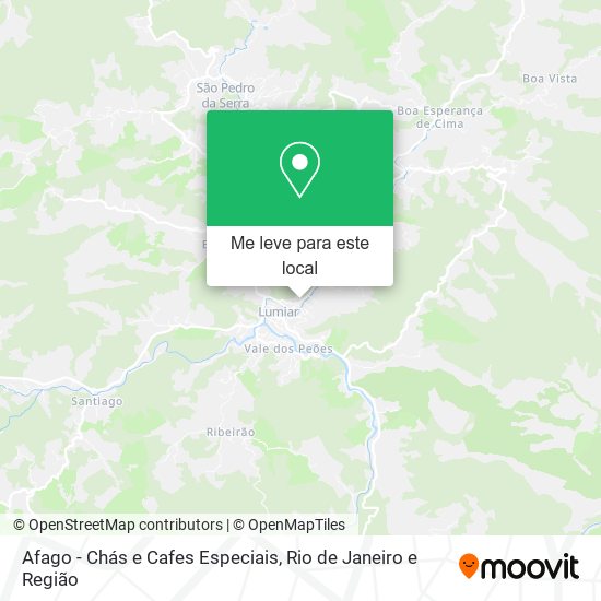 Afago - Chás e Cafes Especiais mapa