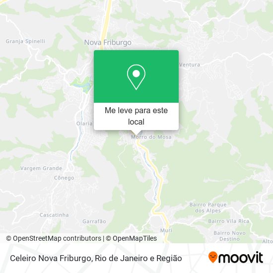 Celeiro Nova Friburgo mapa