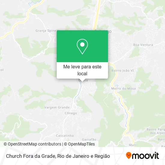Church Fora da Grade mapa