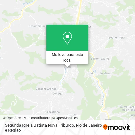 Segunda Igreja Batista Nova Friburgo mapa