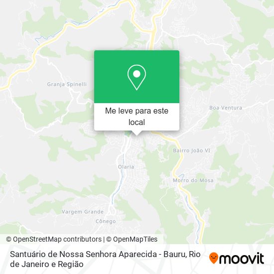 Santuário de Nossa Senhora Aparecida - Bauru mapa