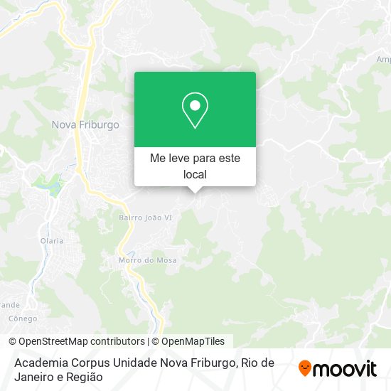 Academia Corpus Unidade Nova Friburgo mapa