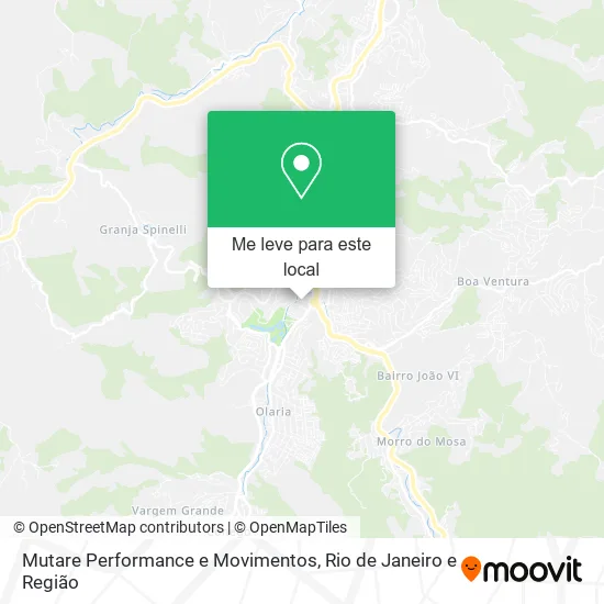 Mutare Performance e Movimentos mapa