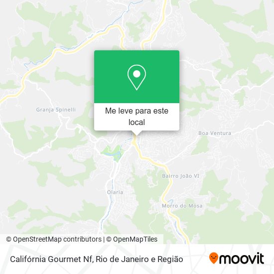 Califórnia Gourmet Nf mapa
