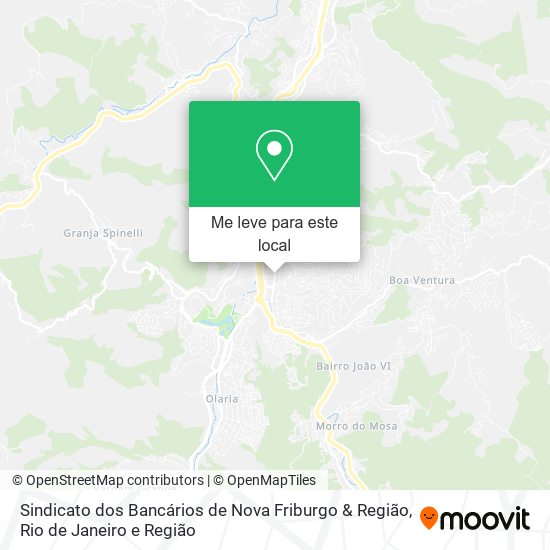 Sindicato dos Bancários de Nova Friburgo & Região mapa