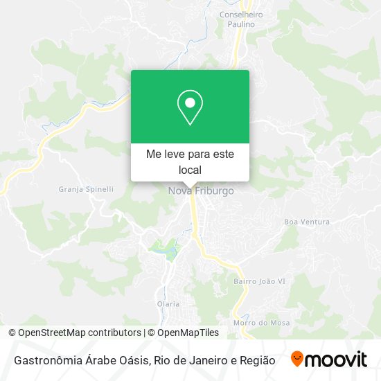 Gastronômia Árabe Oásis mapa