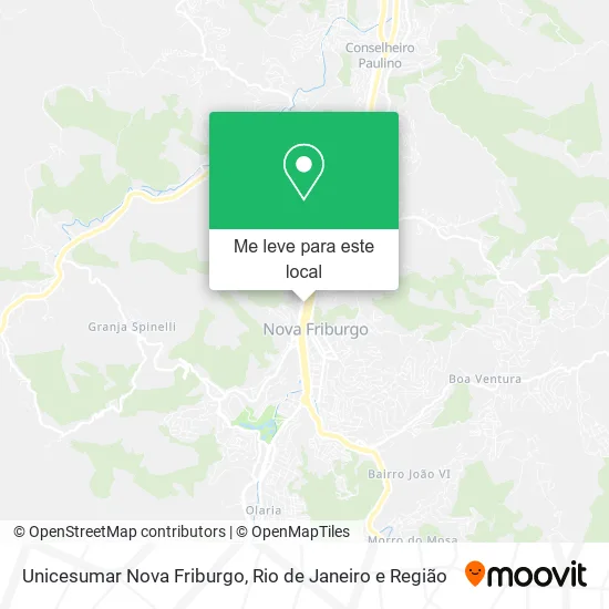 Unicesumar Nova Friburgo mapa