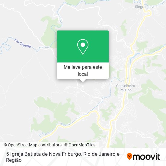 5 Igreja Batista de Nova Friburgo mapa