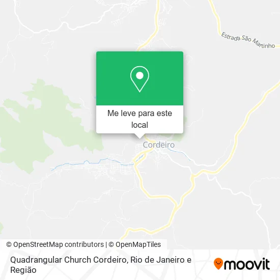 Quadrangular Church Cordeiro mapa